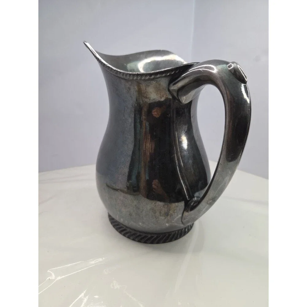 Antique 1941 WWII US Navy Large Pitcher Soldered Silver Internat Silver Co 01480